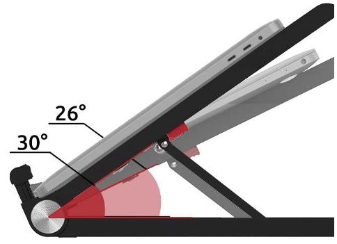 TATE GUARD Notebook Ständer mit verstellbarer Höhe in Schwarz für 10 bis 17,3 Zoll für 7,99€ (statt 16€)