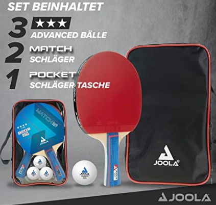 inkl. 3 & 15,51€ JOOLA 2 (statt Tischtennis Set Bälle Schläger für Duo PRO
