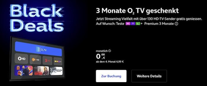 o2 Kunden: 3 Monate o2 TV M inkl. RTL+ Premium GRATIS