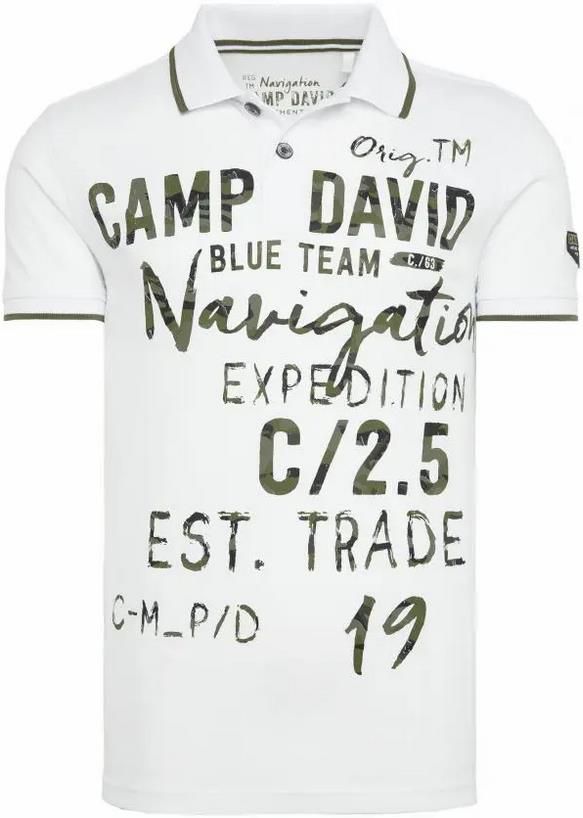 Camp David - Poloshirt mit zwei in Photoprint (statt Artwork 32,95€ Farben für 60€)