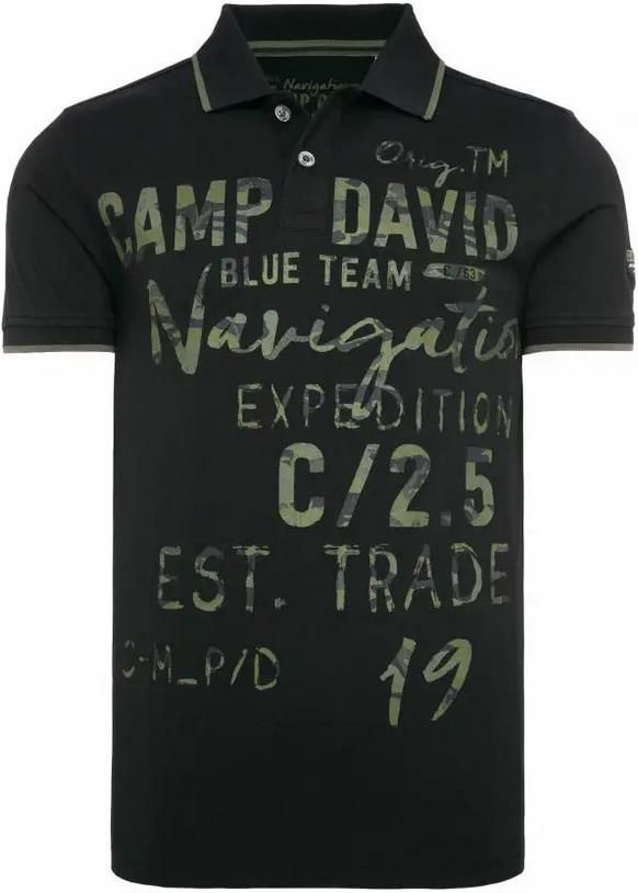 zwei 60€) Poloshirt für - Farben Camp mit (statt in 32,95€ Artwork Photoprint David