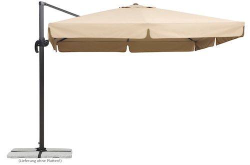 Schneider Rhodos Sonnenschirm in Natur 300 x 300 cm quadratisch für 229,99€ (statt 328€)