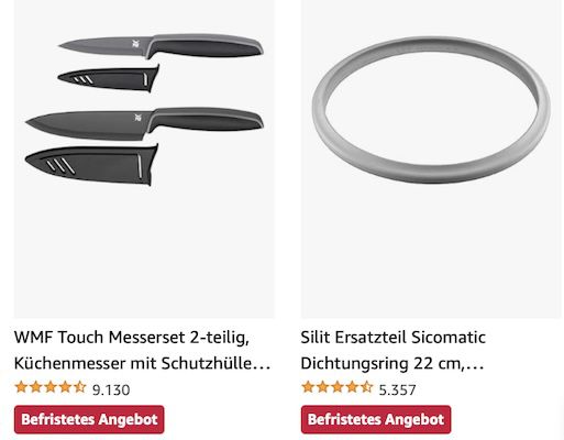 Amazon: Küchenprodukte von WMF und Silit   z.B. WMF Weinflaschenverschluss für 13,99€ (statt 17€)