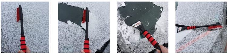 Nigrin Eiskratzer mit Schneebesen, rutschfester Softgriff 6190