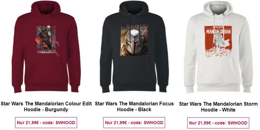 Star Wars The Mandalorian Hoodies für je 21,99€ (statt 41€)