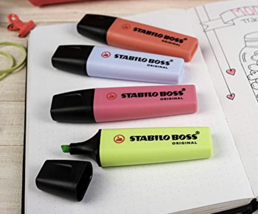 8er Pack Textmarker Stabilo Boss Original Pastel für 5,99€ (statt 10€)