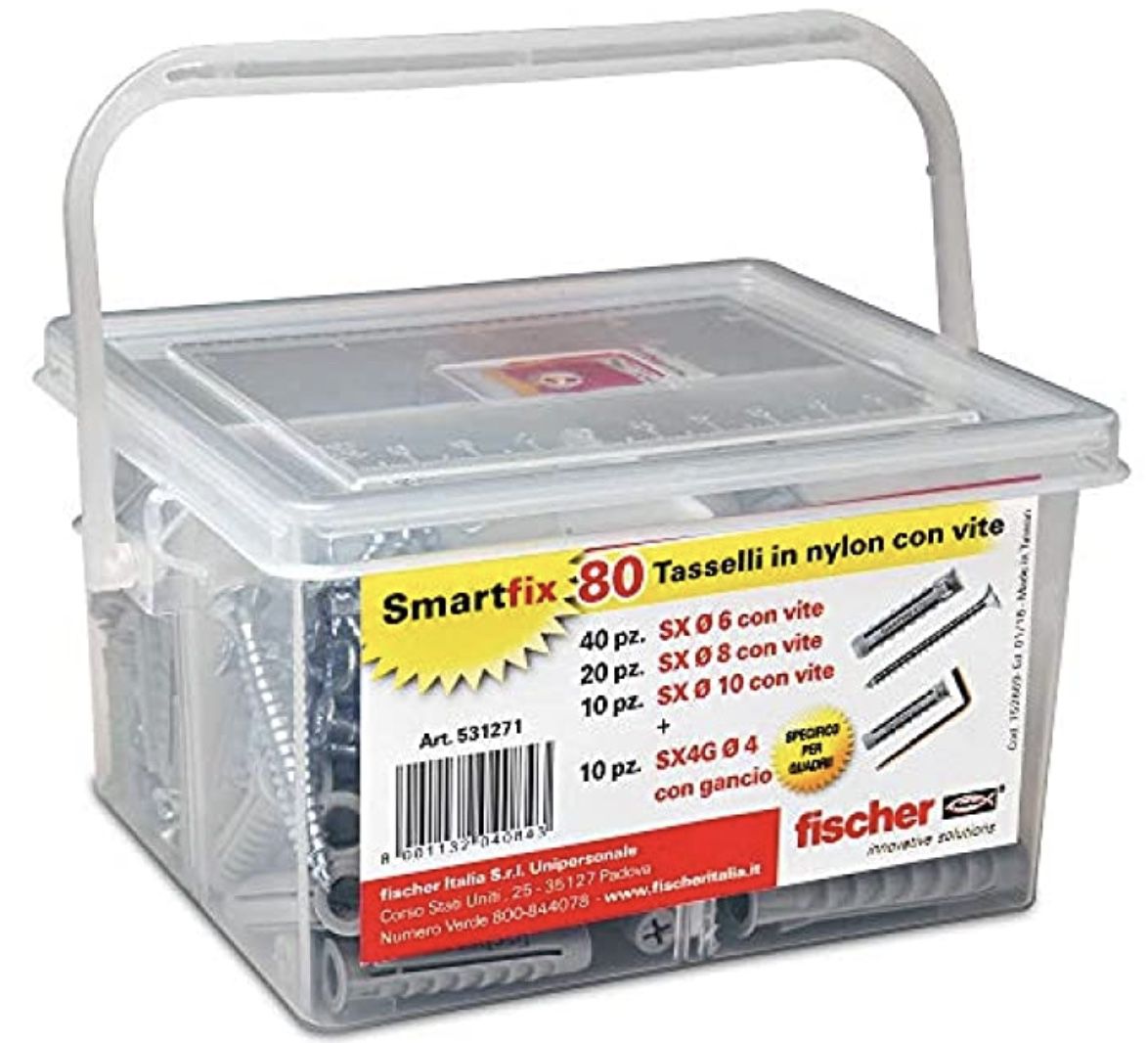 Fischer 531271 Kit Smartfix Box Dübel mit Schrauben und Haken für 10,53€ (statt 16€)   Prime