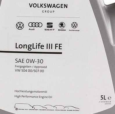 5L Volkswagen LongLife III FE SAE 0W30 Motoröl für 34,49€ (statt 38€)