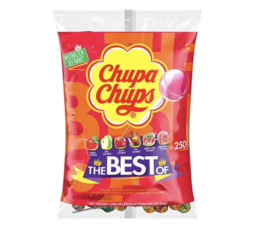 🍭 250er Pack Chupa Chups Best of Lutscher-Beutel ab 23,99€ (statt 30€)