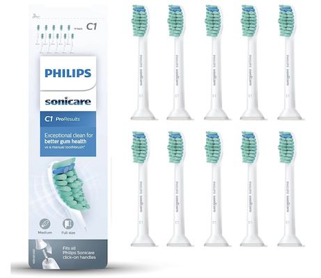 10er Pack Philips Sonicare C1 ProResults Bürstenköpfe HX6010 Aufsteckbürste für 24,99€ (statt 50€)