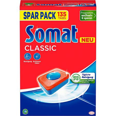135er Pack Somat Classic Spülmaschinen Tabs ab 12,49€ (statt 18€)