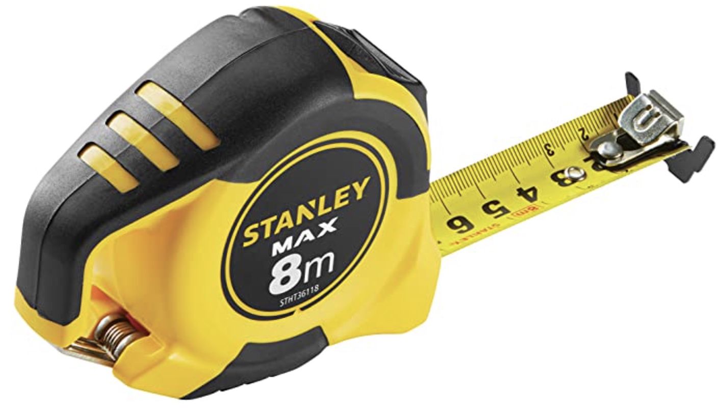 Stanley Bandmaß Max mit Magnethaken 8 m x 25 mm für 12,89€ (statt 17€)   Prime