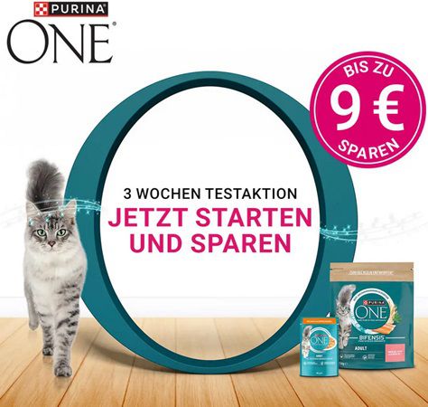 Wieder verfügbar! Gratis: Purina ONE® 3 Wochen Testaktion