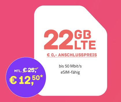 Telekom Tarif von High mit 22GB LTE 50 Allnet Flat für 12,50€ mtl + 50€ Bonus