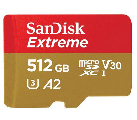 SANDISK Extreme 512GB micro-SDXC Speicherkarte 190 MB/s für 36,99€ (statt 50€)