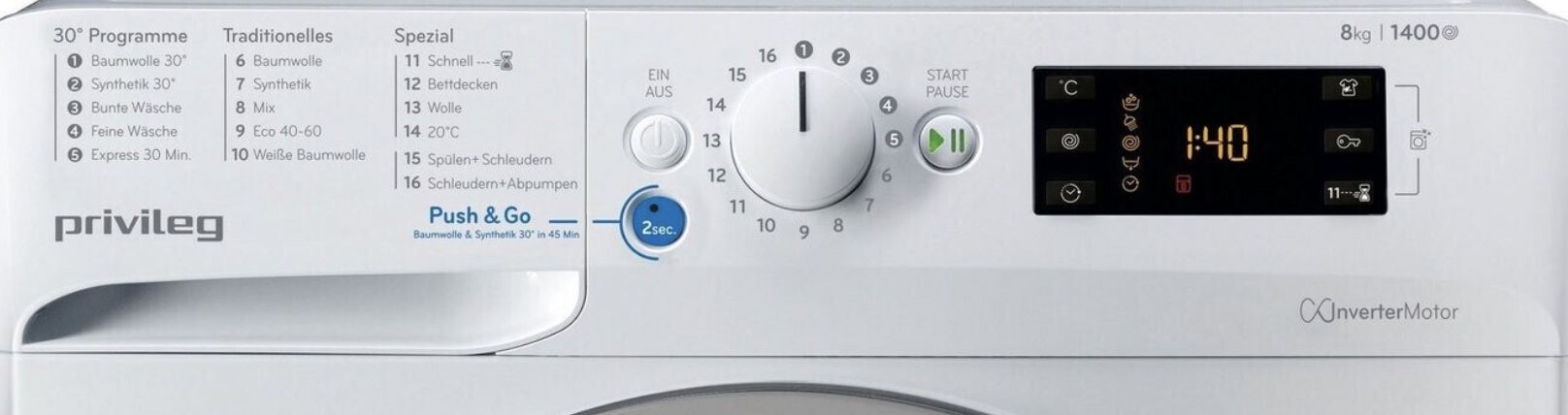 PRIVILEG PWF X 853 N - 8kg-Waschmaschine mit 1351 U/Min für 339€ (statt  395€)