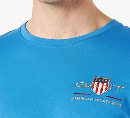 GANT Herren Archive Shield T Shirt in Blau für 17,45€ (statt 24€)   S, L, XL