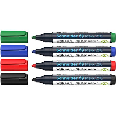 4er Pack Schneider Maxx 290 Marker Etui mit 4 Farben für 4,22€ (statt 7€)