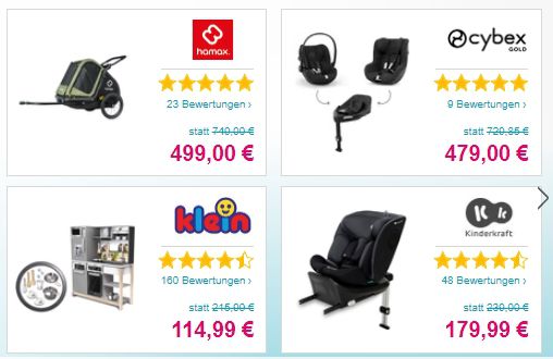 👶 Bis Morgen! Babymarkt mit 15% extra Rabatt auf fast alles   z.B. Hundefahrradanhänger für 424€ (statt 533€)