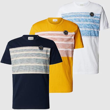 Tom Tailor Herren T Shirt mit Label Patch in drei Farben für je 9,34€ (statt 14€)