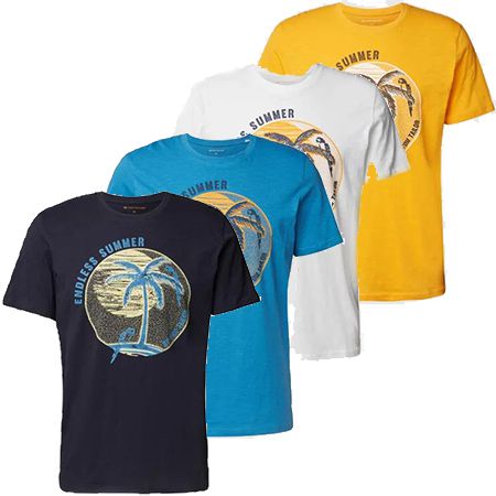 Tom Tailor Herren T Shirts in vier Farben für je 7,64€ (statt 14€)