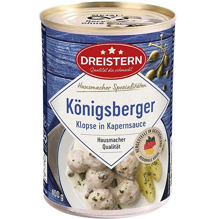 4x Dreistern 4 Königsberger Klopse (400g) ab 7,78€ (statt 12€)   Prime Sparabo