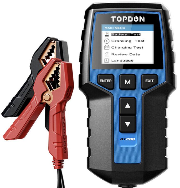 Topdon BT200 100–2000 CCA Kfz Batterietester inkl. Klemmen für 41