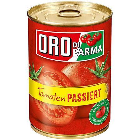 6er Pack ORO di Parma Tomaten passiert, 425 ml Dose ab 10,75€ (statt 15€)