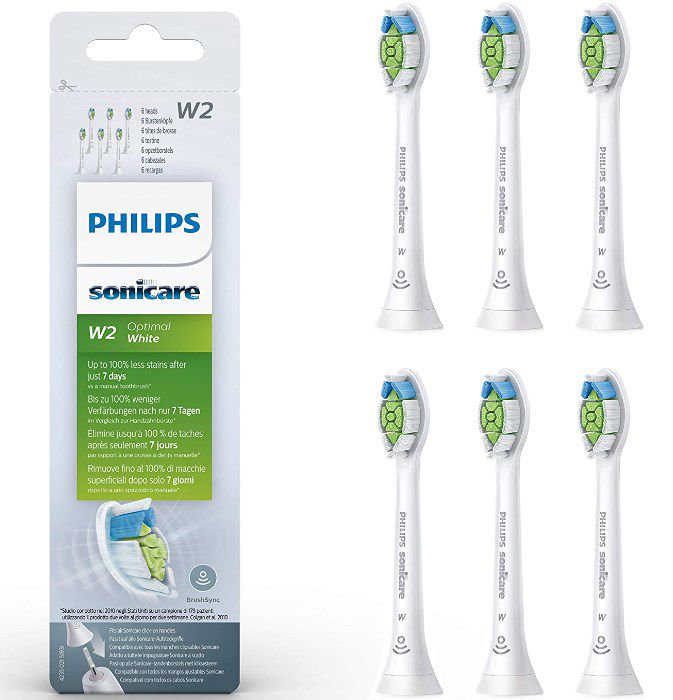 6x Philips Sonicare W2 HX6066/10 Bürstenköpfe ab 17,99€ (statt 29€)