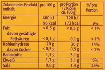 9er Pack Teig für Pfanni Kartoffelknödel halb & halb (9 x 318 g) ab 17€ (statt 25€)