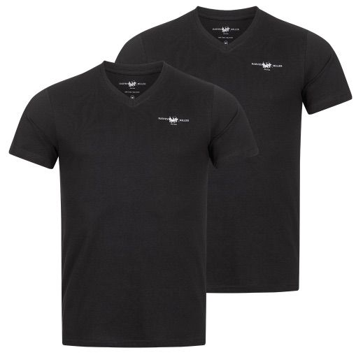 2er Pack Harvey Miller Polo Club Basic V Neck T Shirts für 13,99€ (statt 21€)