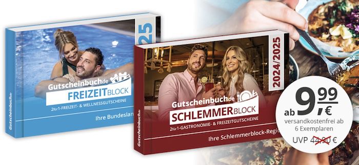 🥨🍺 Gutscheinbuch.de Schlemmerblock 2025 für 27,95€ (statt 49€) oder 6 für 59,94€