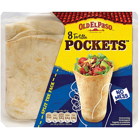 Old El Paso Weizen Tortilla Pockets – Wraps mit Boden für 3,40€ (statt 4€)