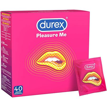 💕 40er Pack Durex Pleasure Me Kondome mit Rippen und Noppen ab 16,19€ (statt 23€)