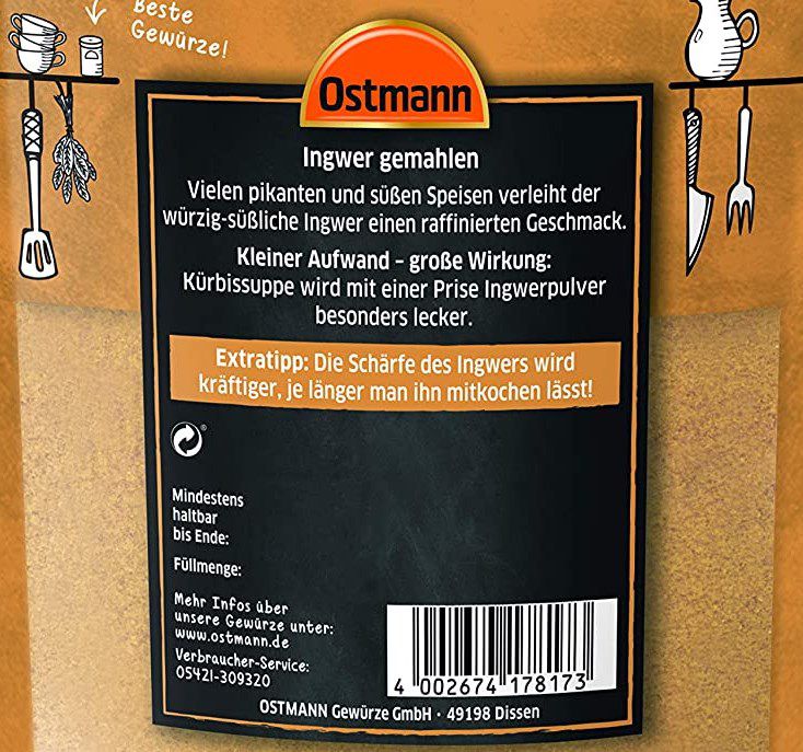 225g Ostmann feines Ingwerpulver ab 6,11€ (statt 11€)