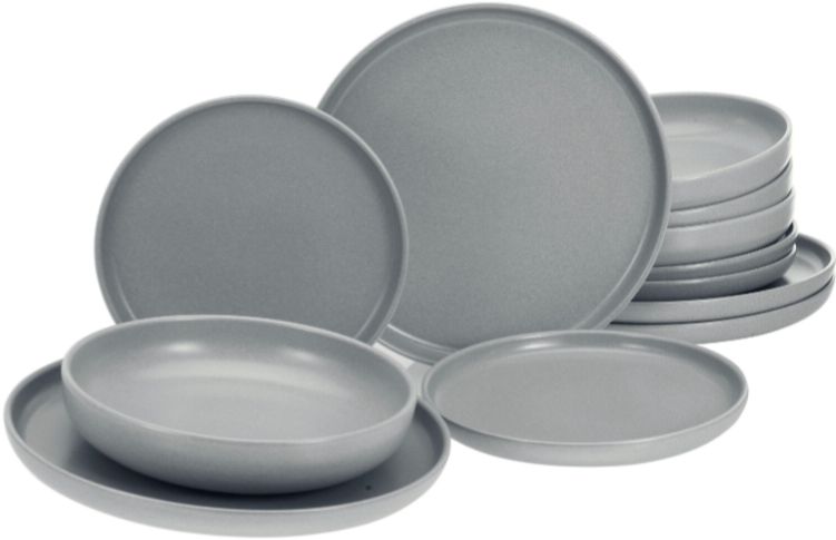 CreaTable Uno Grau Tafelservice Set, 12 tlg. für 39,56€ (statt 76€)