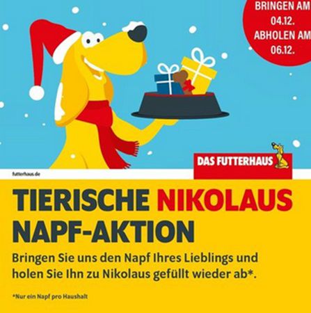 Gratis: Nikolaus Napf Aktion von Futterhaus für Vierbeiner