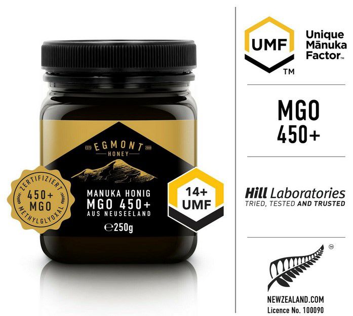 Manuka Honig MGO 450+ 250g Egmont Honey für 29,99€ (statt 40€)