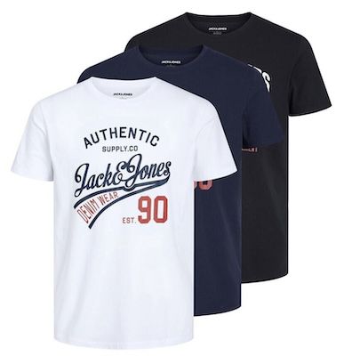 👕 3er Pack Jack & Jones T-Shirts für 16,82€ (statt 25€)