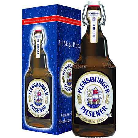 2 Liter Flensburger Pilsener Mega Plop Bier mit Geschenkkarton ab 15,29€ (statt 22€)   Prime