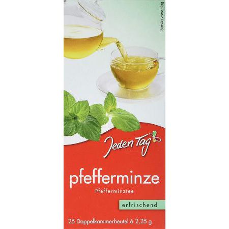 Jeden Tag Kräutertee Pfefferminze mit 25 Beuteln für 0,65€ (statt 1€)   Prime