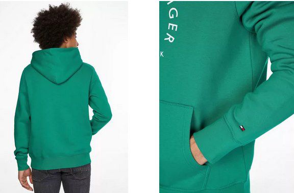 Tommy Hilfiger FLAG ARCH HOODY in Grün ab 31,49€ (statt 75€)