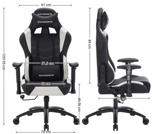 Songmics RCG12W Gaming Bürostuhl für 79,49€ (statt 150€)