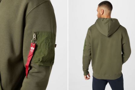 Alpha Industries Nylon Pocket Dark Hoodie für 52,90€ (statt 90€)