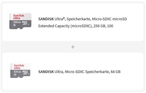 SANDISK Ultra Micro SDXC mit 256GB + 64GB Speicherkarte extra für 25€ (statt 41€)