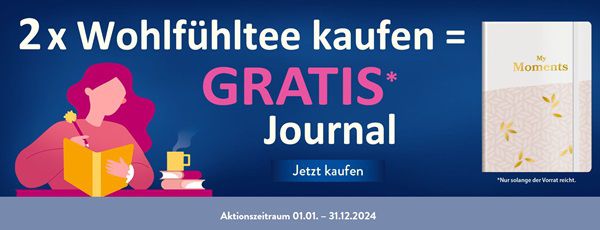 Meßmer: 2 Wohlfühlmomente Tees kaufen   Notizbuch gratis erhalten