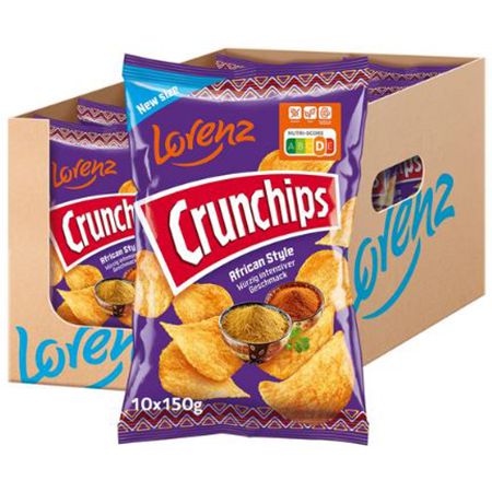 10x Lorenz Snack World Crunchips African Style (150g) ab 10,38€ (statt 18€)