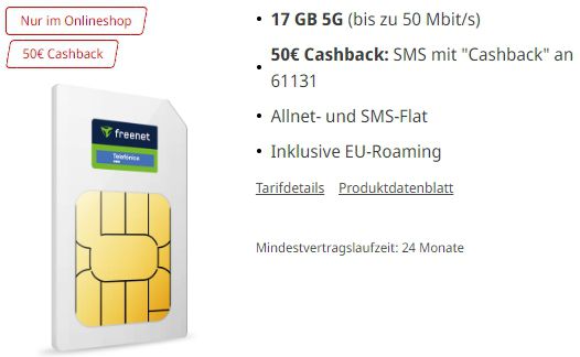 o2 Allnet Flat mit 17GB 5G für 9,99€ mtl. + 200€ Bonus