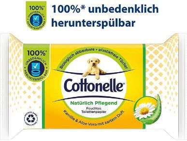 12 x 42 Cottonelle Feuchtes Toilettenpapier mit Kamille & Aloe Vera ab 14€ (statt 20€)