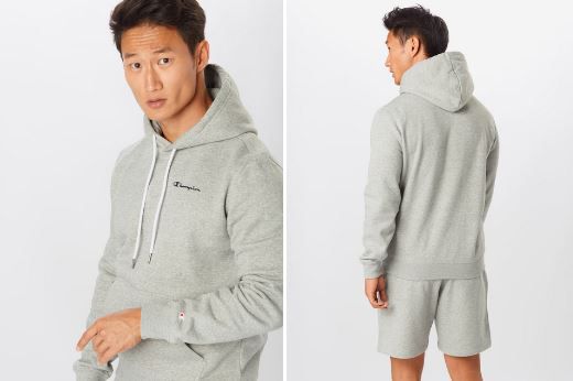 Champion Kapuzensweatshirt in Grau für 39,68€ (statt 60€)